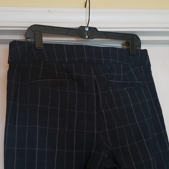 Kim Rogers Pants Size 12 Navy with wide checked pattern - Picture 4 of 5
